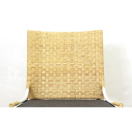 ダイニングチェア 椅子 いす カフェ パーソナルチェア 籐椅子 ラタン アルミ クッション ナチュラル 北欧