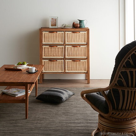 ランドリーチェスト チーク無垢材 ラタン ランドリー 洗濯 洗濯機 チェスト アジア風 アジアン チーク 無垢