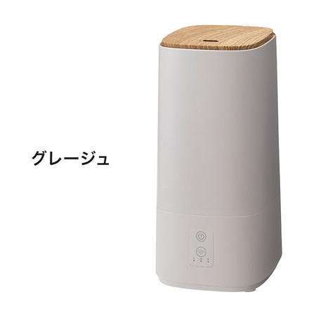 上部給水加湿機 ウッドモイスト 2L 最大6畳 超音波式 3段階 静音 THREEUP スリーアップ HF-T2580 グレージュ