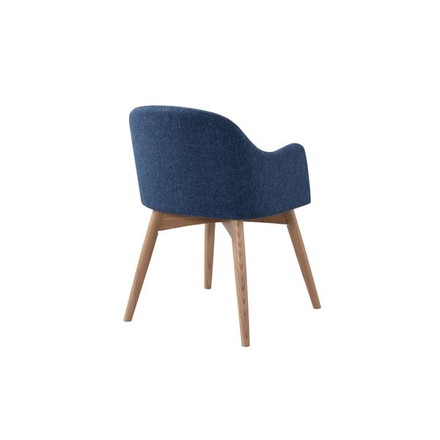 パーソナルチェア リビングチェア 幅50cm ブルー 木製 ポリエステル カラメリ リビング ダイニング