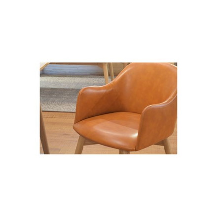 パーソナルチェア リビングチェア 幅50cm キャメル 木製 カラメリ リビング ダイニング インテリア家具