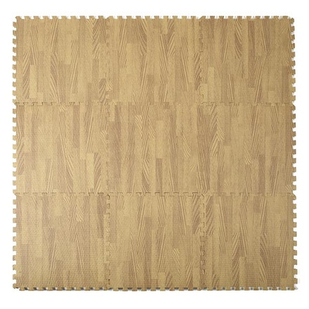 ユノックス 木目調マット 9枚 厚さ1cm LBR 14-038