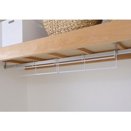 アップハンガー ハンガー 衣類収納 幅50cm 2本組 日本製 収納 収納力アップ 段違い クローゼット 大容量 省スペース スぺパ 小物 バッグ コート 整理 衣替え ホワイト