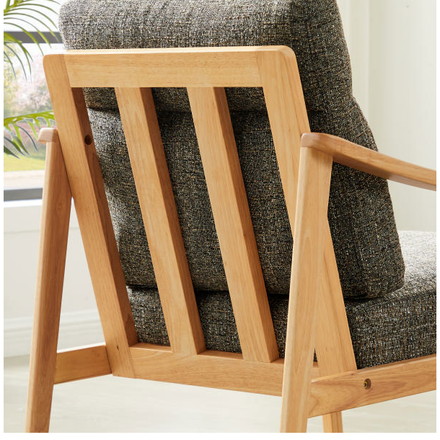 ソファ 木肘ソファ 1人掛け 肘付き 幅68cm ソファ 座面にポケットコイル使用 天然木フレーム 一人掛け ソファ