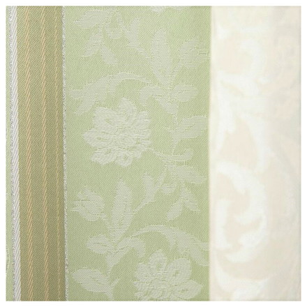 カーテン ドレープカーテン 3級遮光 花柄 リーフ柄 ストライプ 裏地付き 省エネ 遮光 ドレープカーテン グリーン 幅150cm×丈230cm1枚