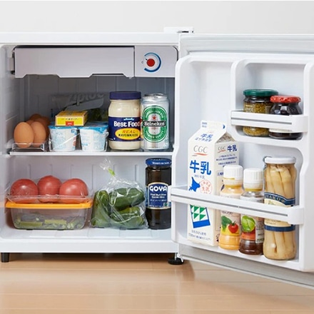 simplus 冷蔵庫 1ドア 45L 霜取り機能付 SP-47L1-WH 小型 シンプラス コンパクト ホワイト