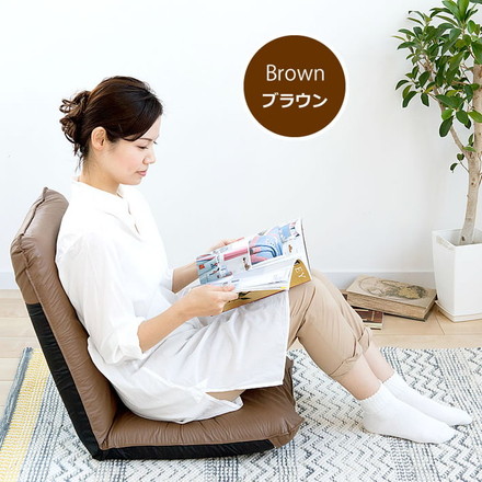 座椅子 日本製 合皮 レザー リクライニング 撥水 和座椅子 汚れ 14段階 一人掛け 1人掛け 北欧 ブラック