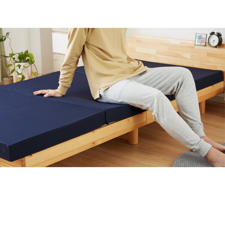 マットレス 日本製 シングル 超硬質 硬め 高反発 三つ折り 折りたたみ 高密度 カチカチ 460N カチカチ 50D