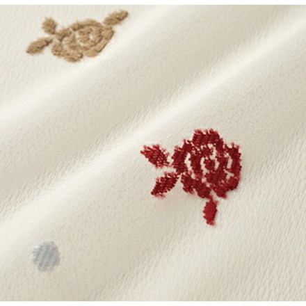 【日本製】 可愛いバラ柄のレースカーテン 幅150×丈176cm [2枚組]