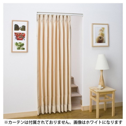 つっぱり式 ワンロックカーテンレール フィットワン ブラウン 1.5m用 フルネス