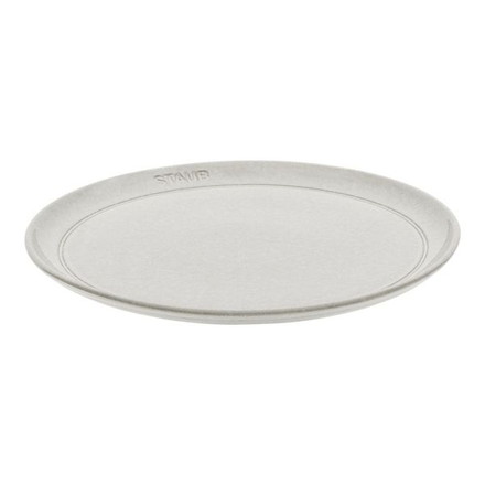 【公式販売店】STAUB サービングプレート26cm カンパーニュ ストウブ プレート お皿 セラミック ダイニングライン 丸皿 フラットプレート おしゃれ 陶器 食器 浅皿 ナチュラルカラー テーブルウェア