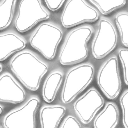 vidaXL コーヒーテーブル アルミ鋳物 70×30cm シルバー 家具 テーブル アクセントテーブル