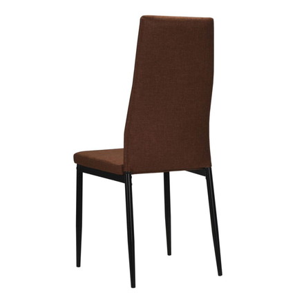 vidaXL ダイニングチェア 2点 ブラウン 布張り 家具 チェア キッチン ダイニングルームチェア