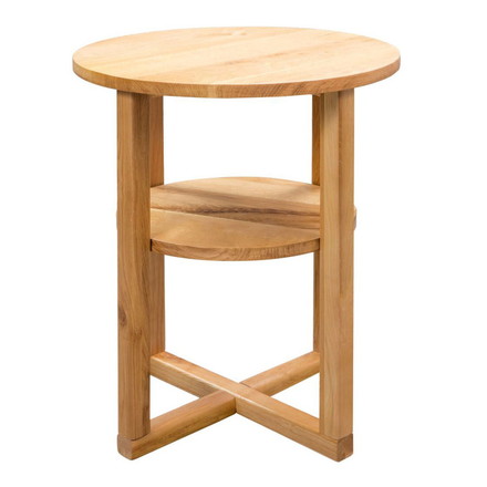 vidaXL サイドテーブル 40x50 cm オーク無垢材家具テーブルアクセントテーブルエンドテーブル