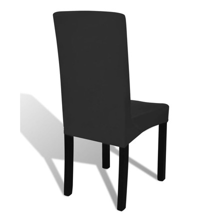 vidaXL ストレートストレッチチェアカバー 4点セット ブラックホーム&ガーデンデコレーションカバー