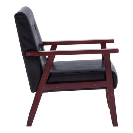 vidaXL アームチェア ブラック 合成皮革製 家具 チェア アームチェア リクライニングチェア スリーピングチェア