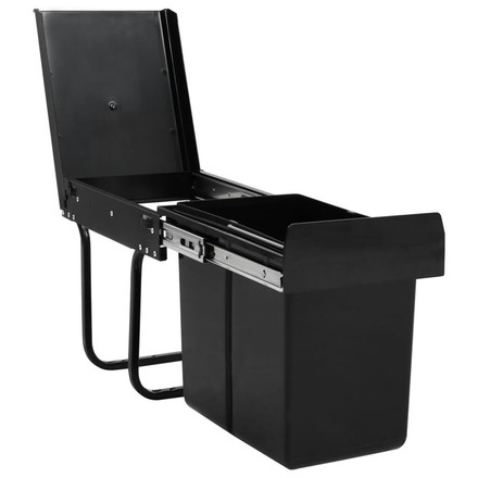 vidaXL キッチン食器棚引き出し式 リサイクルごみ箱 ソフトクローズ