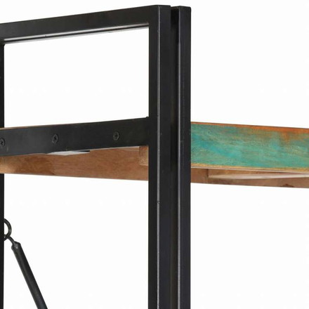 vidaXL 5段 書棚 90x30x180cm 無垢の再生木材家具 棚 本棚・オープンラック