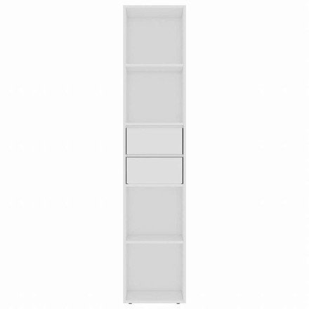 vidaXL ブックキャビネット ホワイト 36x30x171cm エンジニアリングウッド家具 棚