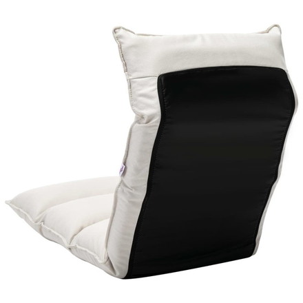 vidaXL 折りたたみ式 フロアチェア クリーム 布製 家具 チェア 床椅子