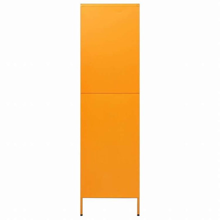 vidaXL 洋服ダンス マスタードイエロー 90x50x180 cm スチール家具 キャビネット&収納