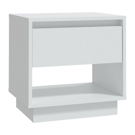 vidaXL ベッドサイドキャビネット2点 ホワイト 45x34x44 cm エンジニアリングウッド家具テーブルベッドサイドテーブル