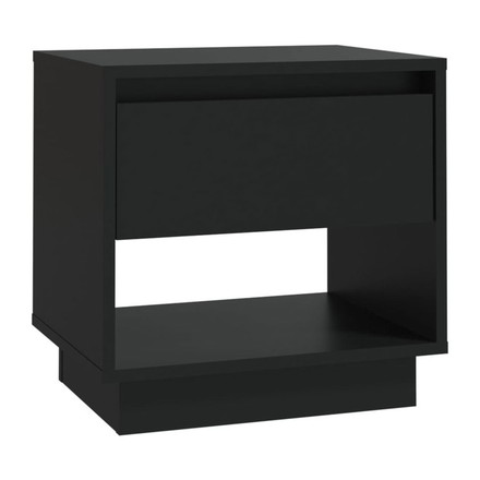 vidaXL ベッドサイドキャビネット 2点 ブラック 45x34x44 cm エンジニアリングウッド家具テーブルベッドサイドテーブル