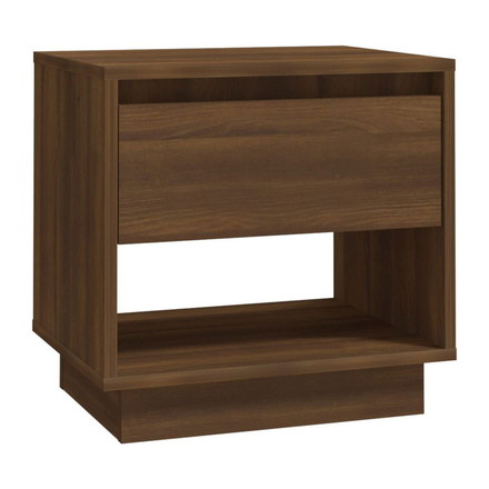 vidaXL ベッドサイドキャビネット 2点 ブラウンオーク 45x34x44 cm エンジニアリングウッド家具テーブルベッドサイドテーブル