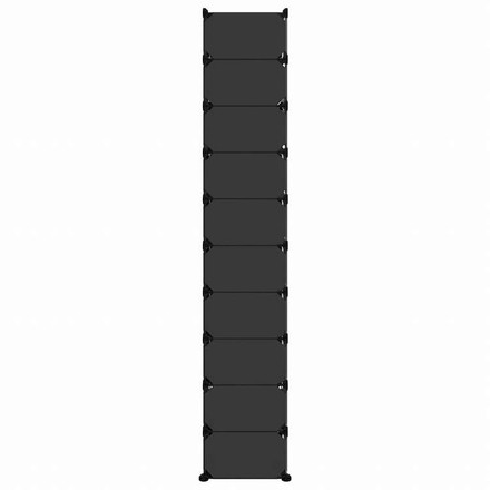 vidaXL シューズラック ブラック 44x32x174cm PPホーム&ガーデン 家事用品 収納&オーガナイザー