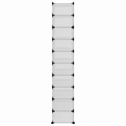 vidaXL シューズラック 透明 44x32x174cm PPホーム&ガーデン 家事用品 収納&オーガナイザー