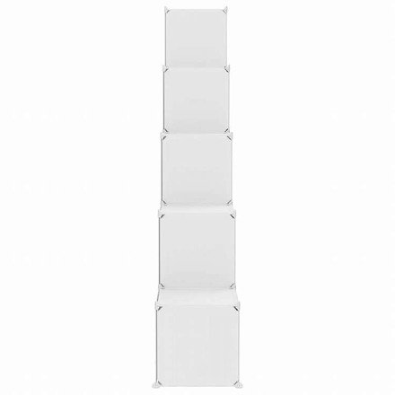 vidaXL キューブ収納キャビネット 子ども向け キューブ15点 ホワイト PP製ホーム&ガーデン 家事用品