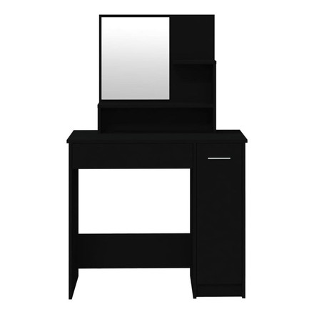 vidaXL ドレッシングテーブルセット ブラック 86.5x35x136