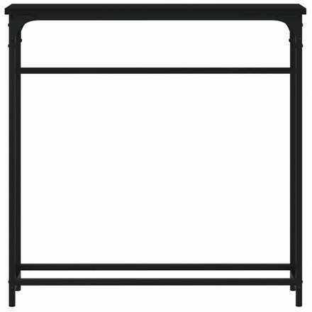vidaXL コンソールテーブル ブラック 75x19.5x75 cm エンジニアリングウッド家具 テーブル アクセントテーブル エンドテーブル