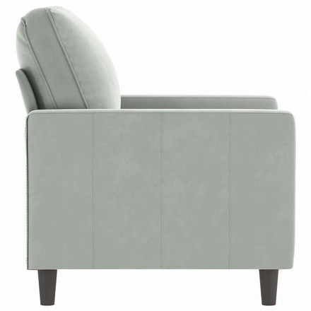 vidaXL 3人掛けソファ ライトグレー 180cm ベルベット家具 ソファ