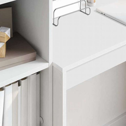 vidaXL デスク ホワイト 90 x 40 x 76 cm エンジニアリングウッド 家具 オフィス家具 デスク