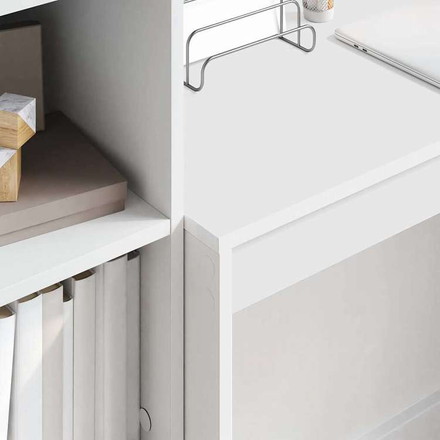 vidaXL デスク ホワイト 100 x 40 x 76 cm エンジニアリングウッド 家具 オフィス家具 デスク