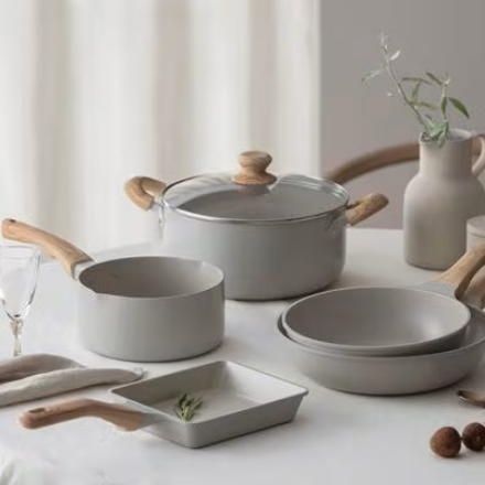 アイリスオーヤマ ナチュかる両手なべ24cm IH・ガス火対応 NTL-P24 パールグレー×アイボリー