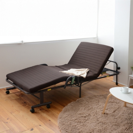 YAMAZEN 電動折りたたみベッド CEB-8S ダークブラウン