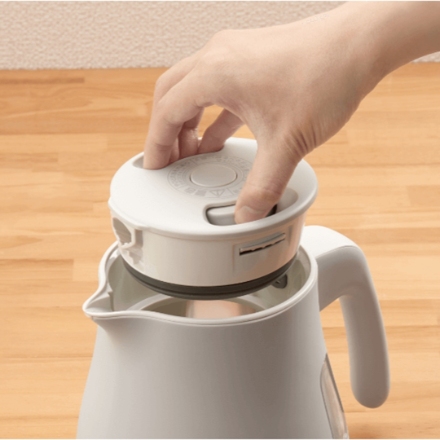 電気ケトル タイガー魔法瓶 蒸気レス電気ケトル 0.8L PTV-A080-WG グレイッシュホワイト