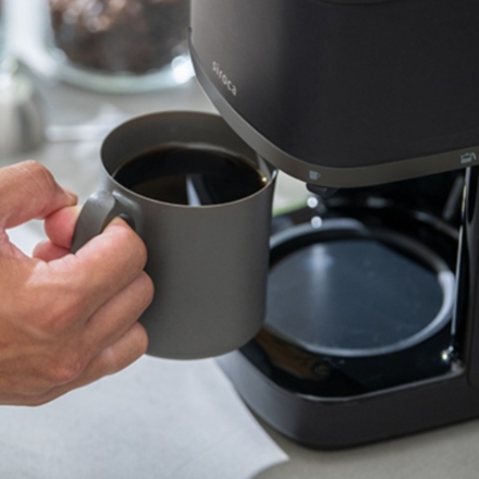 コーヒーメーカー シロカ カフェばこPRO [コーン式全自動コーヒーメーカー (6杯分)] CM-6C271K ブラック