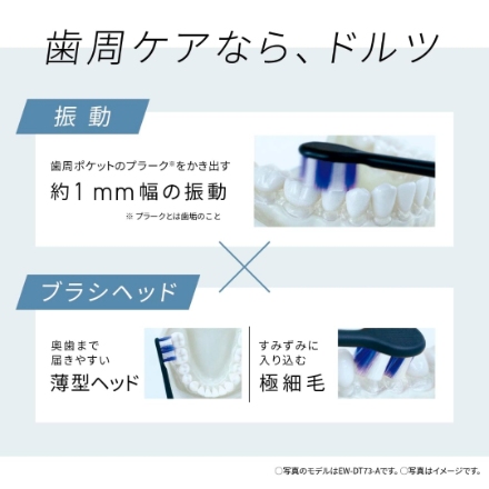 パナソニック 電動歯ブラシ 音波振動ハブラシ ドルツ EW-DA48-A [ディープネイビー]