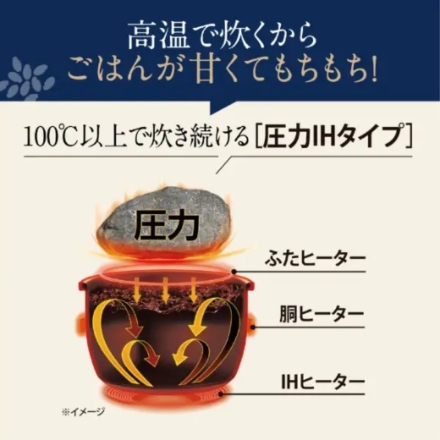 象印 炊飯器 豪熱大火力 5.5合炊き NW-YD10-BA ブラック