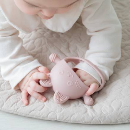 Edute 歯固めキャットグローブ/ピンク