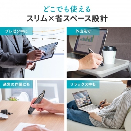 サンワサプライ Bluetoothペン型マウス（充電式） MA-PBB317DS シルバー