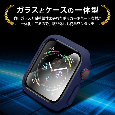 Apple Watch カバー ケース ガラスフィルム メッキ加工 shizukawill シズカウィル ブラック AppleWatch SE/6/5/4(40mm) ※他色・他機種あり