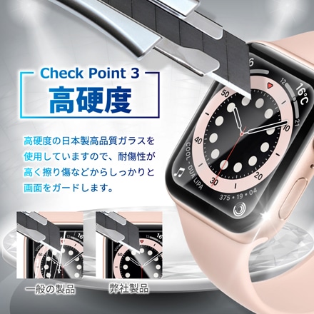 Apple Watch 液晶保護フィルム ガラスフィルム shizukawill シズカウィル ローズ AppleWatch SE/6/5/4(40mm)