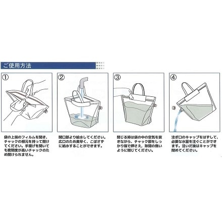 総合サービス 非常用給水袋 スパウト 注ぎ口 付 100セット入 WT-552 (65-1795-06)