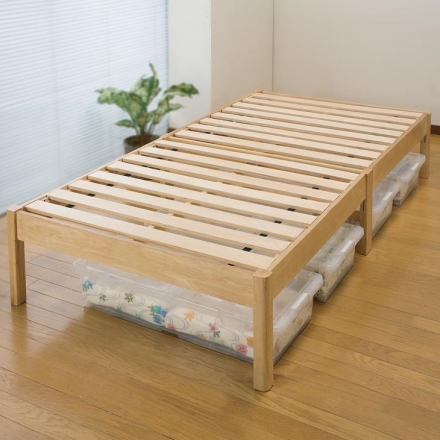 組み立て簡単　天然木すのこベッド