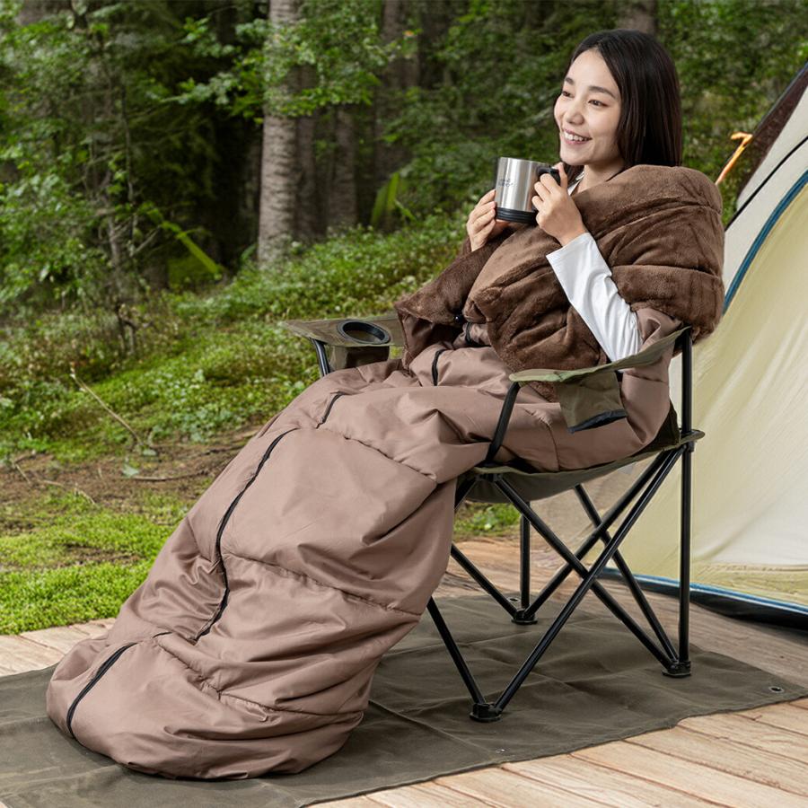 あったか5WAYトリプルウォーム寝袋 2枚組 シュラフ 着る寝袋 フリース生地