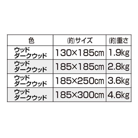 日本製 東リ ダイニングカーペット 抗ウイルスタイプ 185×185cm ウッド